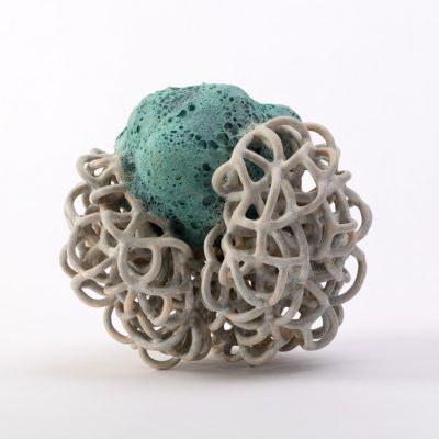 Lighter Shades of Green Baby Cloud Bundle glazed ceramic sculpture by Tessa Eastman